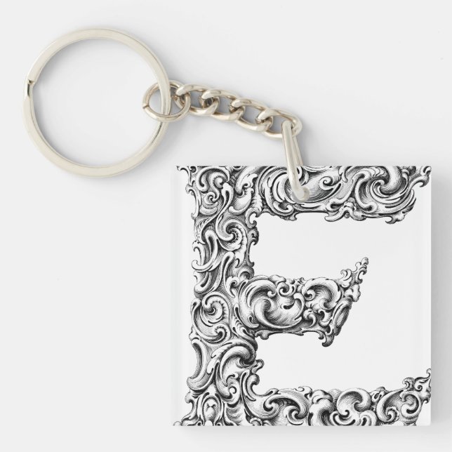 Porte-clefs porte - clé (lettre E) (Devant)