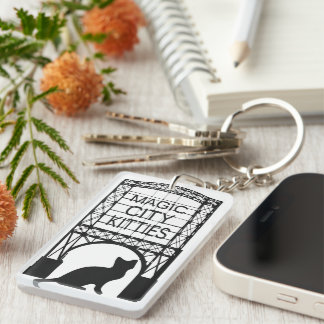 Porte-clefs Porte - clé magique de minous de ville
