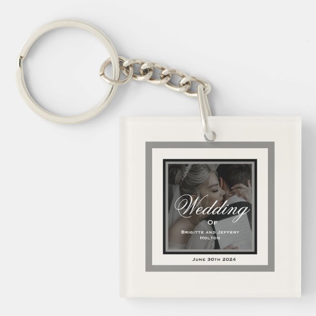 Porte-clefs Porte - clé mariage blanc (Devant)
