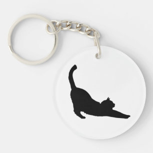 Porte-clefs Porte - clé mignon de Halloween de chat noir