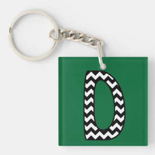 Porte-clefs Porte - clé Monogramme personnalisé : D : Chevrons