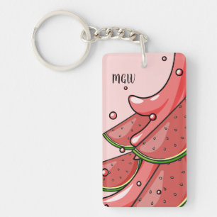 Porte-clefs Porte - clé monogramme personnalisé Watermelon Spl