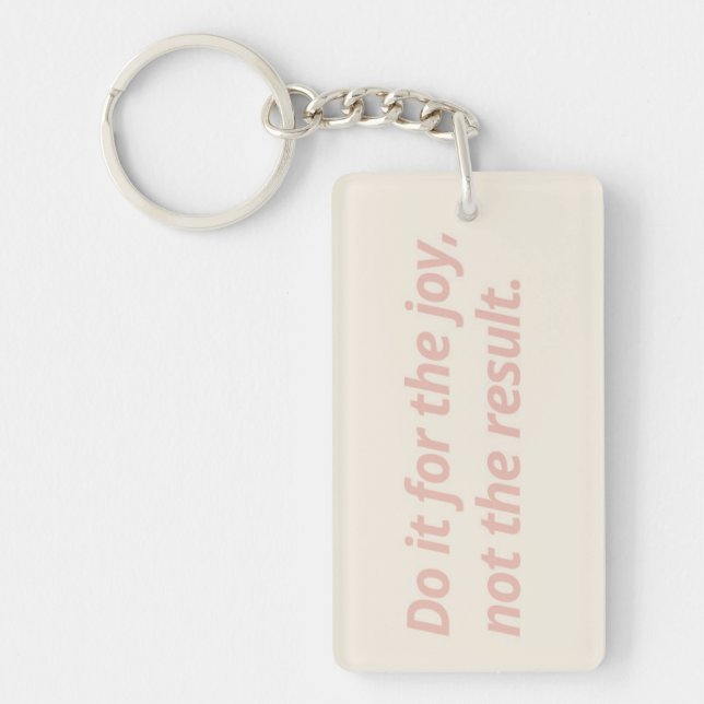 Porte-clefs Porte - clé Motivationnel à double face - Rose & V (Devant)