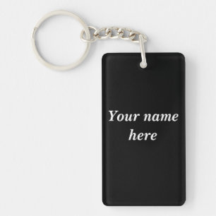Porte-clefs Porte - clé noir personnalisé - Cadeau de nom pers