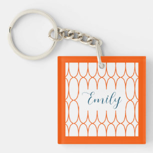 Porte-clefs Porte - clé orange de classe personnalisable