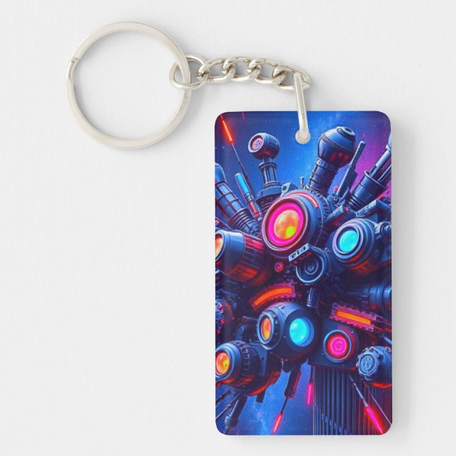 Porte-clefs Porte - clé Orb Tech futuriste | Accessoire (Devant)