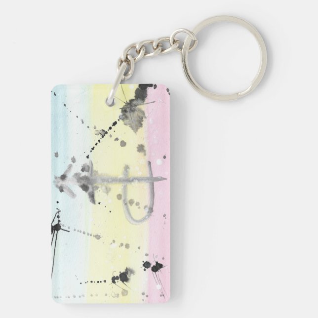 Porte-clefs Porte - clé Pansexual de fierté de TROS (Dos)