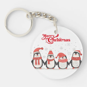 Porte-clefs Porte - clé Penguin de Noël