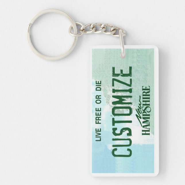 Porte-clefs Porte - clé personnalisable de plaque (Devant)