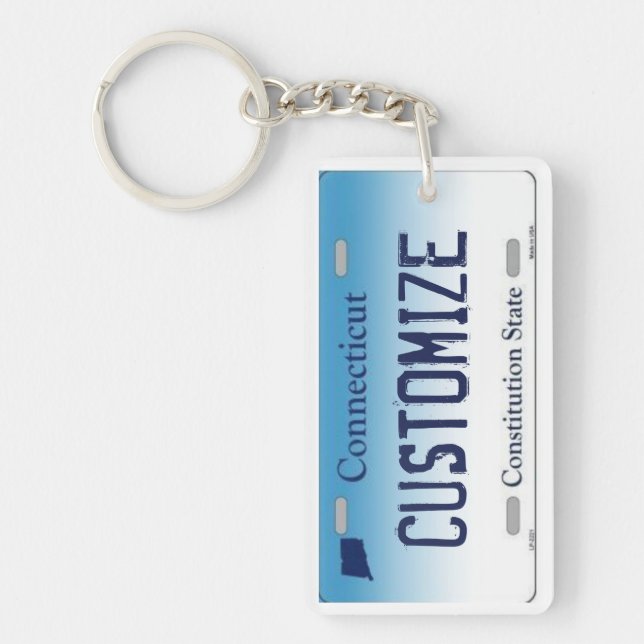 Porte-clefs Porte - clé personnalisable de plaque (Devant)