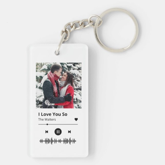 Porte-clefs Porte - clé personnalisable de Spotify Love (Dos)