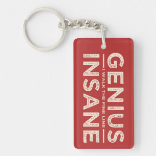 Porte-clefs PORTE - CLÉ personnalisé GENIUS VS INSANE
