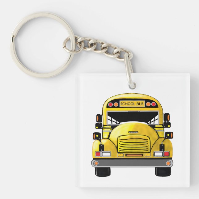 Porte-clefs Porte - clé personnalisé par autobus scolaire (Devant)