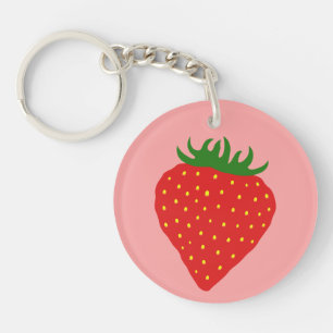 Porte-clefs Porte - clé personnalisé simple fraise