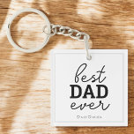 Porte-clefs Porte - clé photo de script de meilleur papa jamai<br><div class="desc">Meilleur Papa Jamais.</div>