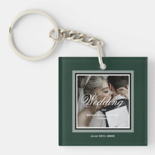 Porte-clefs Porte - clé photo mariage personnalisable Emerald 