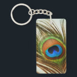 Porte-clefs Porte - clé photo Peacock Feather<br><div class="desc">Photographie : Plumes de paon des deux côtés de ce porte - clé acrylique. Fait un grand cadeau,  vous pouvez aussi ajouter du texte et vraiment personnaliser le porte - clé pour en faire un cadeau unique !</div>