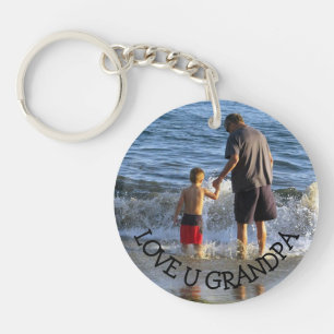 Porte-clefs Porte - clé photo personnalisé Love You Grand-p
