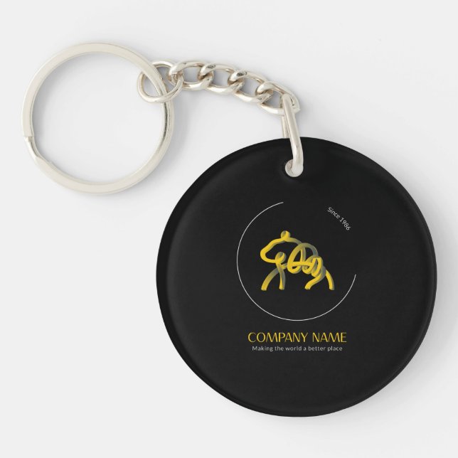 Porte-clefs Porte - clé promotionnel du logo de l'entreprise s (Devant)