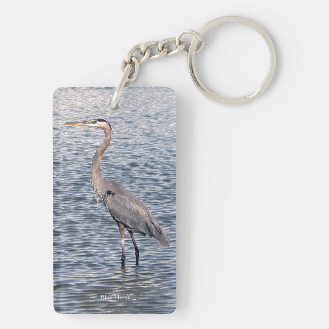 Porte-clefs Porte - clé rectangle double face de Blue Heron (Dos)