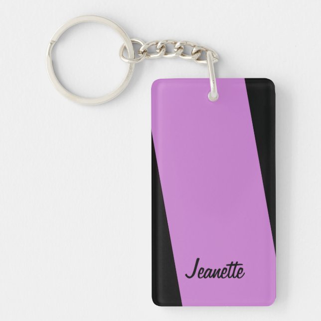 Porte-clefs Porte - clé, Rectangulaire à double face, bande vi (Devant)