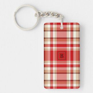 Porte-clefs Porte - clé rectangulaire d'Arcylic de plaid