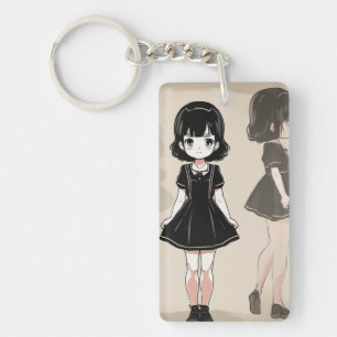 Porte-clefs Porte - clé rétro avec petite robe noire LBD