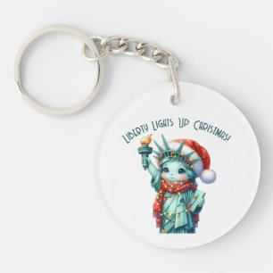Porte-clefs 🔑 Porte - clé ronde - Liberty Lights Up Christmas