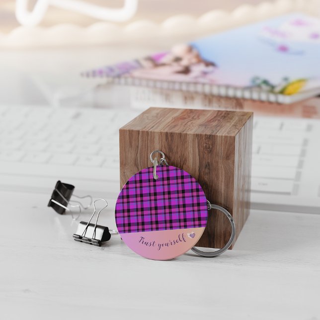 Porte-clefs Porte - clé rose et noir (Créateur téléchargé)