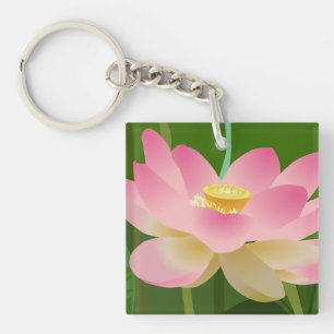 Porte-clefs Porte - clé rose Lotus