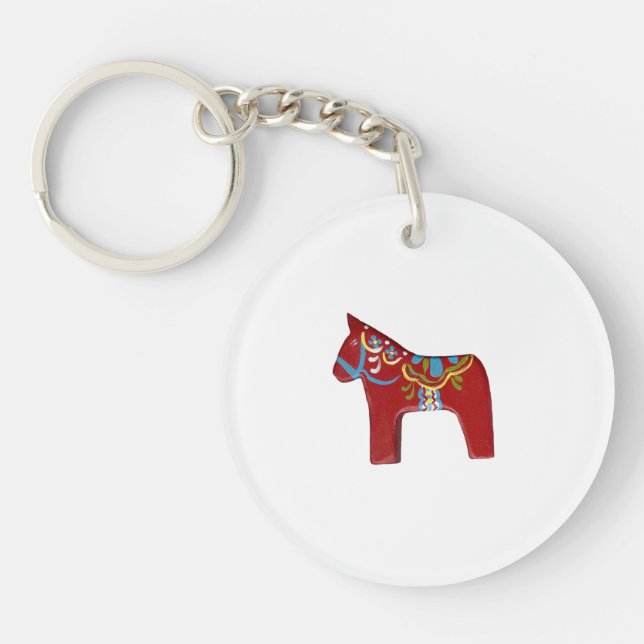 Porte-clefs porte - clé rouge, blanc et bleu (Devant)