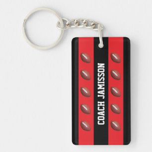 Porte-clefs Porte - clé, rouge et noir, pour entraîneur/joue