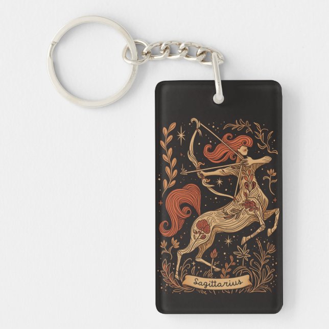 Porte-clefs Porte - clé Sagittarius Céleste Zodiac Art (Devant)