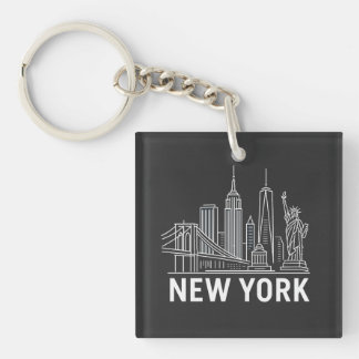 Porte-clefs Porte - clé Skyline de New York - Iconic City Land