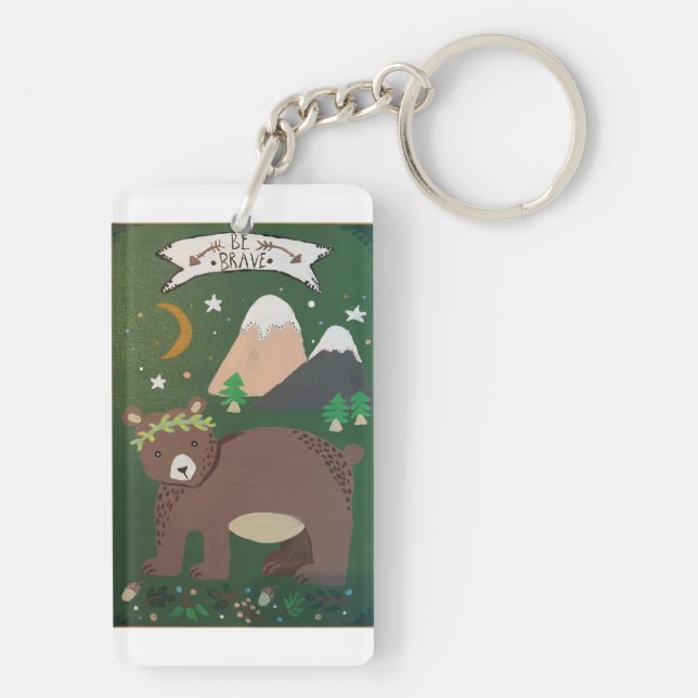 Porte-clefs porte - clé "Soyez courageux" (Dos)