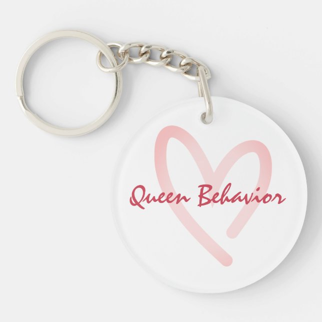 Porte-clefs Porte - clé tendance Queen Behavior (Devant)