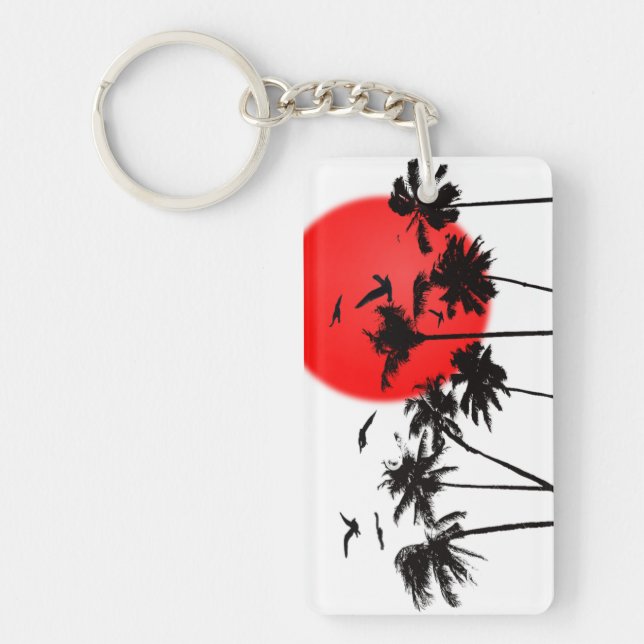 PORTE-CLEFS PORTE - CLÉ TROPICAL DE COUCHER DU SOLEIL PAR (Devant)