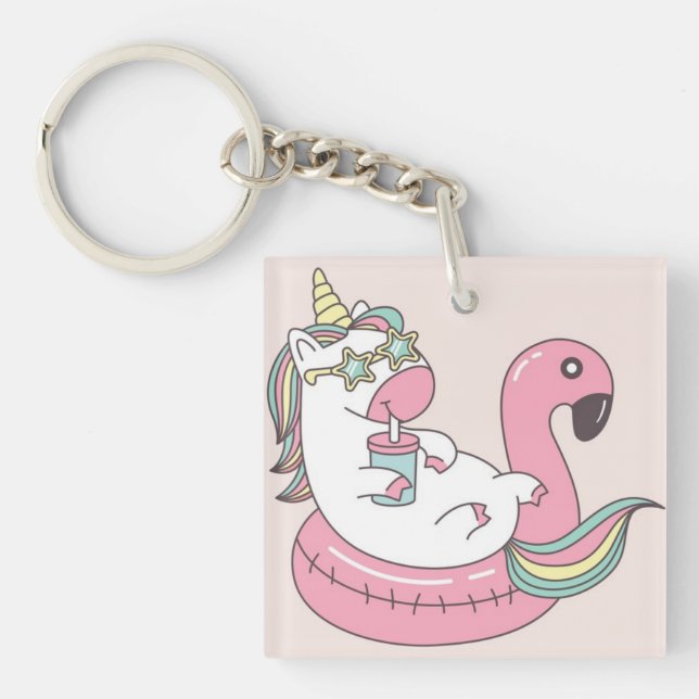 Porte-clefs Porte - clé Unicorn mignon (Devant)