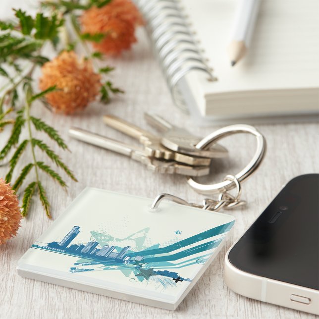 Porte-clefs Porte - clé urbain Cityscape (Créateur téléchargé)