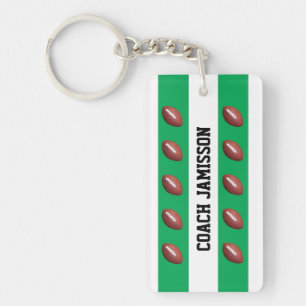 Porte-clefs Porte - clé, vert/blanc, pour entraîneur/joueur de