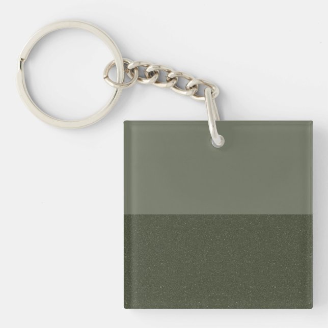 Porte-clefs Porte - clé vert de la mousse à fente horizontale  (Devant)