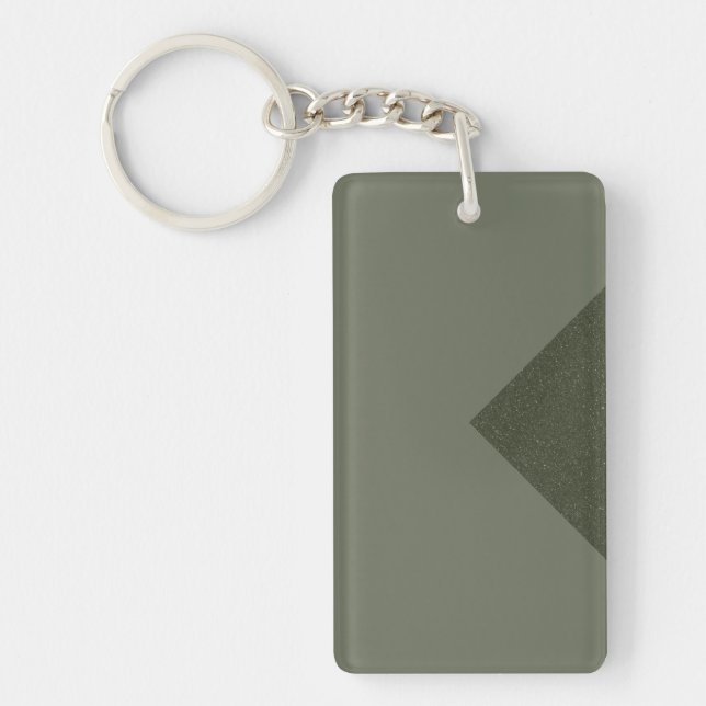 Porte-clefs Porte - clé vert de la mousse d'accentuation de fl (Devant)