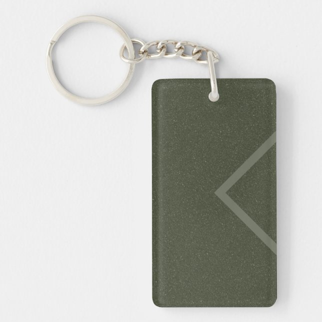 Porte-clefs Porte - clé Vert Moss Arrow - Personnalisable (Devant)