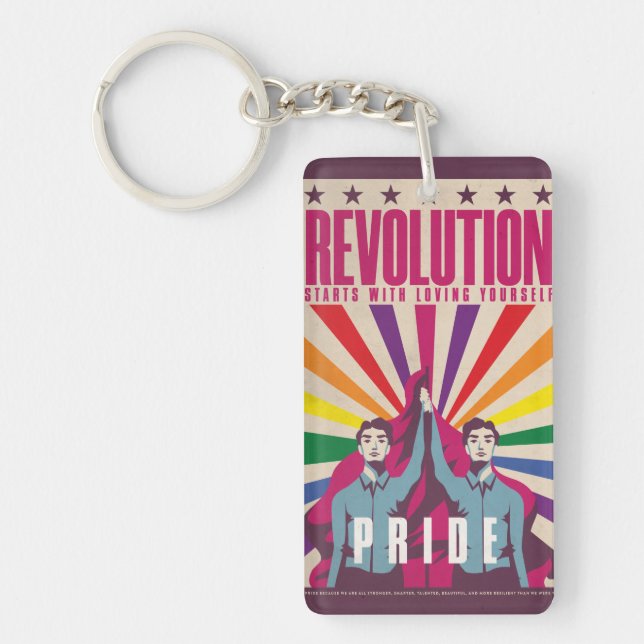 Porte-clefs Porte - clé vintage Pride (Devant)