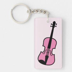 Porte-clefs Porte - clé violon rose pour violoniste ou musicie