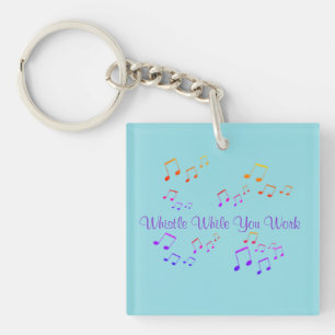 Porte-clefs Porte - clé - Whistleing Musical Notes
