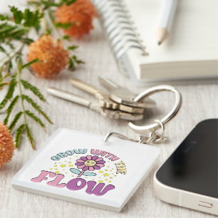 Porte-clefs Porte - clé Wordart de flux