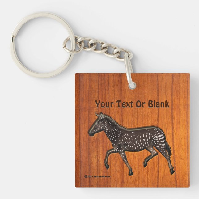 Porte-clefs Porte - clé Zebra Poka sculpté (Devant)
