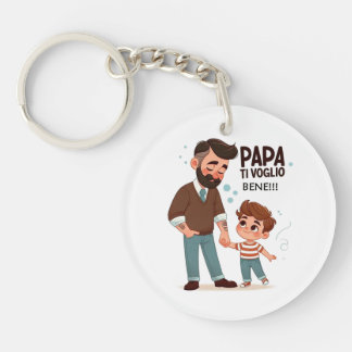 Porte-clefs Porte - clés avec dévouement à papa.