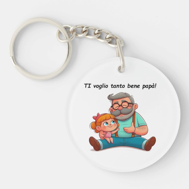 Porte-clefs Porte - clés avec dévouement pour le père. (Devant)